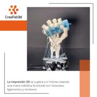 Mano robótica funcional creada mediante impresión 3D